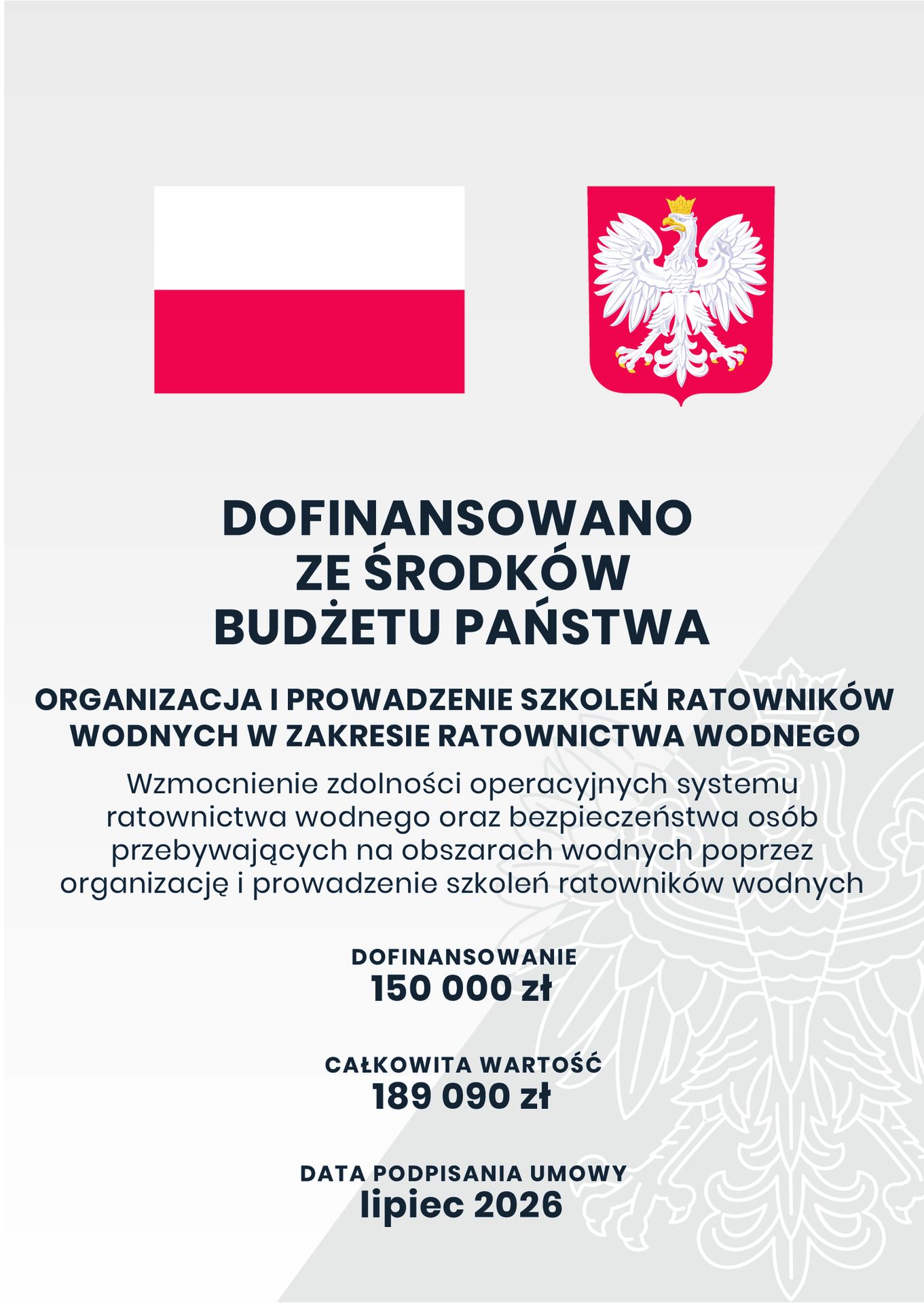 Kurs Ratownika Wodnego ze środków publicznych